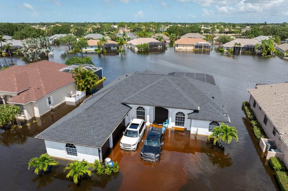 A flooded neighborhood in Florida.